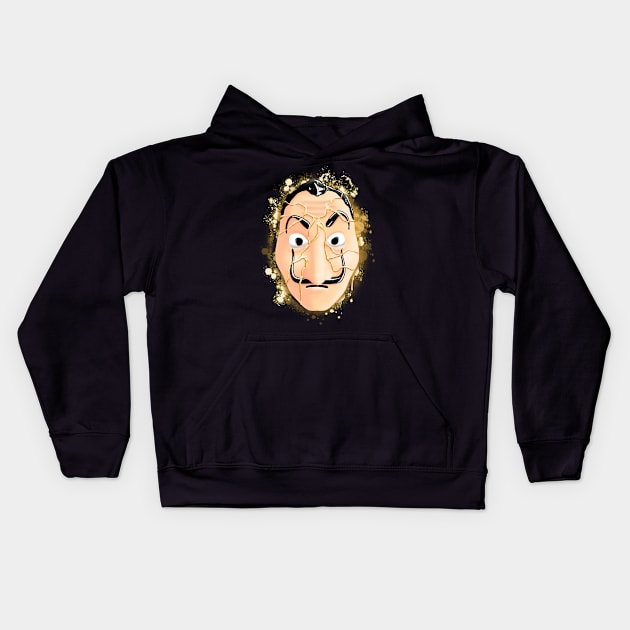 Gold Kids Hoodie by Cromanart